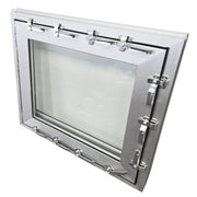 Finestra antiallagamento su misura anta unica altezza da 60 a 140 cm larghezza da 120 a 140 cm colore alluminio