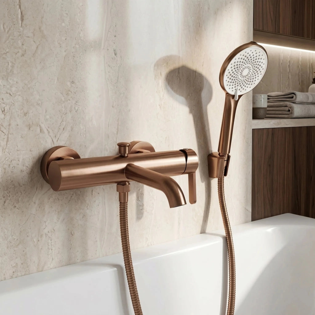 Rubinetto Da Vasca Rea Ontario Side Brush Copper
