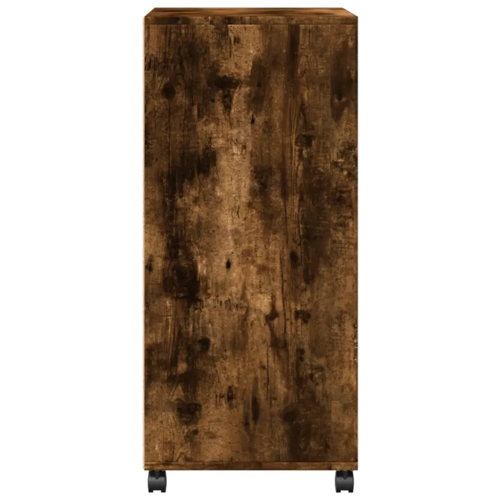 vidaXL Mobiletto con Ruote Rovere Fumo 55x40x91 cm in Truciolato