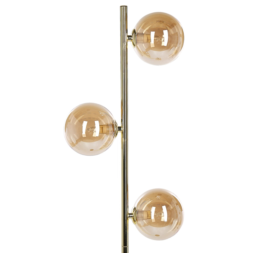 Lampada da terra in metallo con 3 luci metallo oro chiaro soggiorno camera da letto moderno contemporaneo