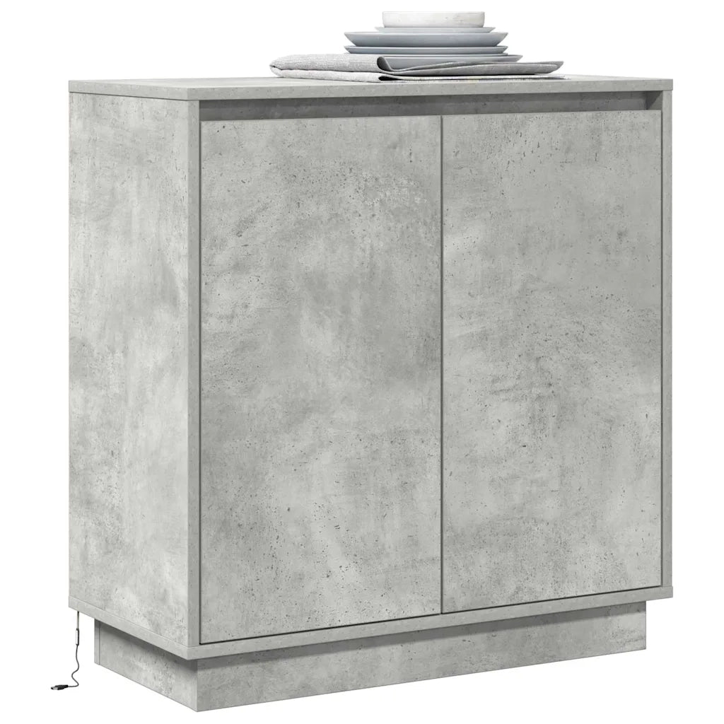Credenza | Madia LED Grigio Cemento 71 x 34,5 x 75 cm Legno multistrato
