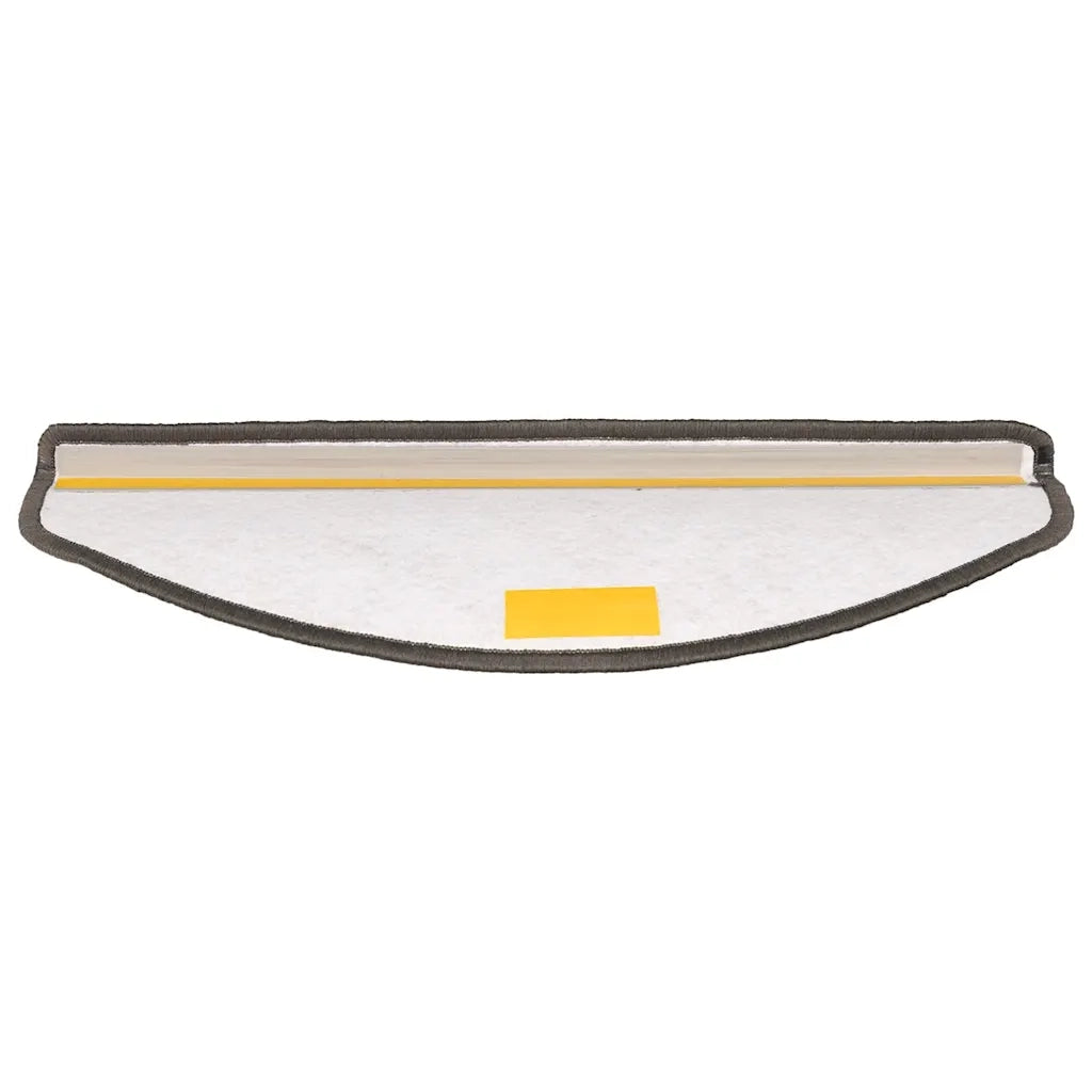 Tappetini per scale 15 pz 65x21x4 cm Grigio Semicircolari Grandi 149854