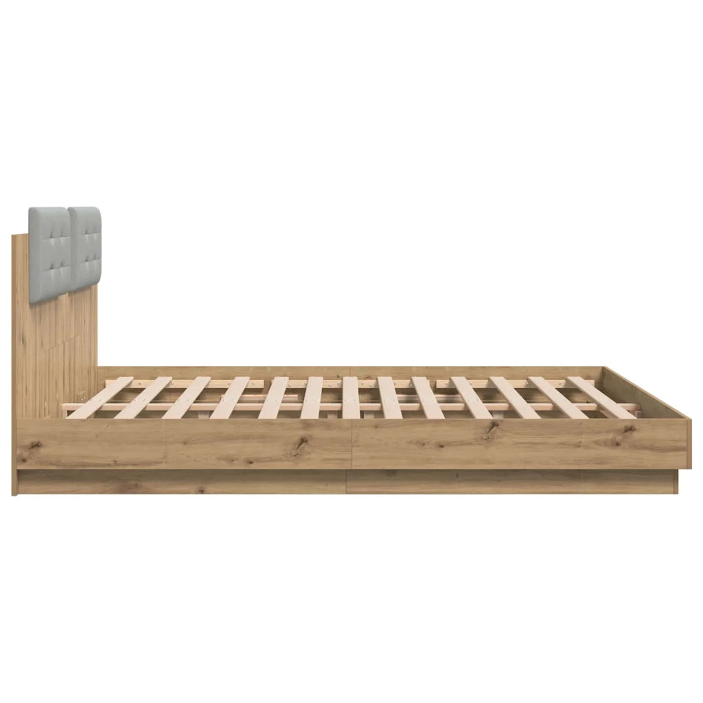 Struttura letto con testata Rovere artigianale 200 x 200 cm