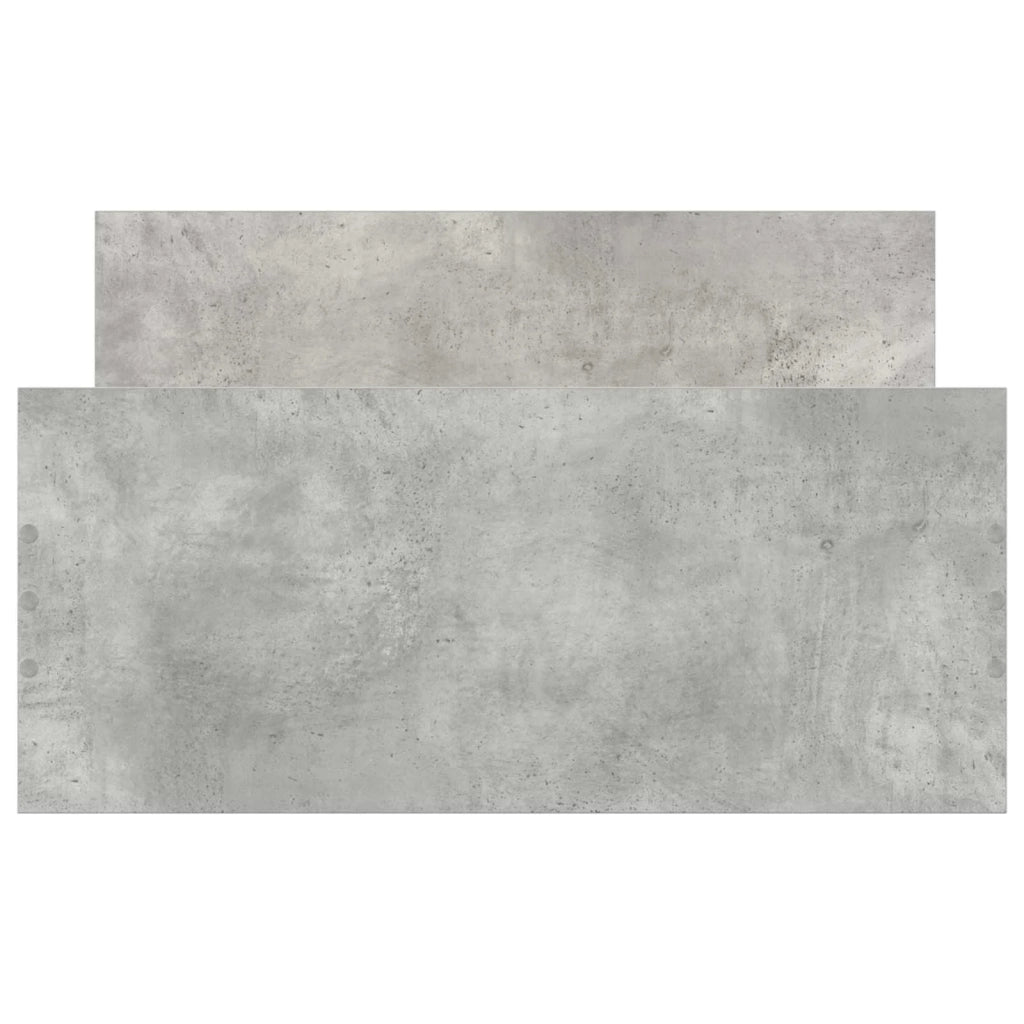 Struttura letto con testata-Giroletto Grigio Cemento 80 x 200 cm 371655