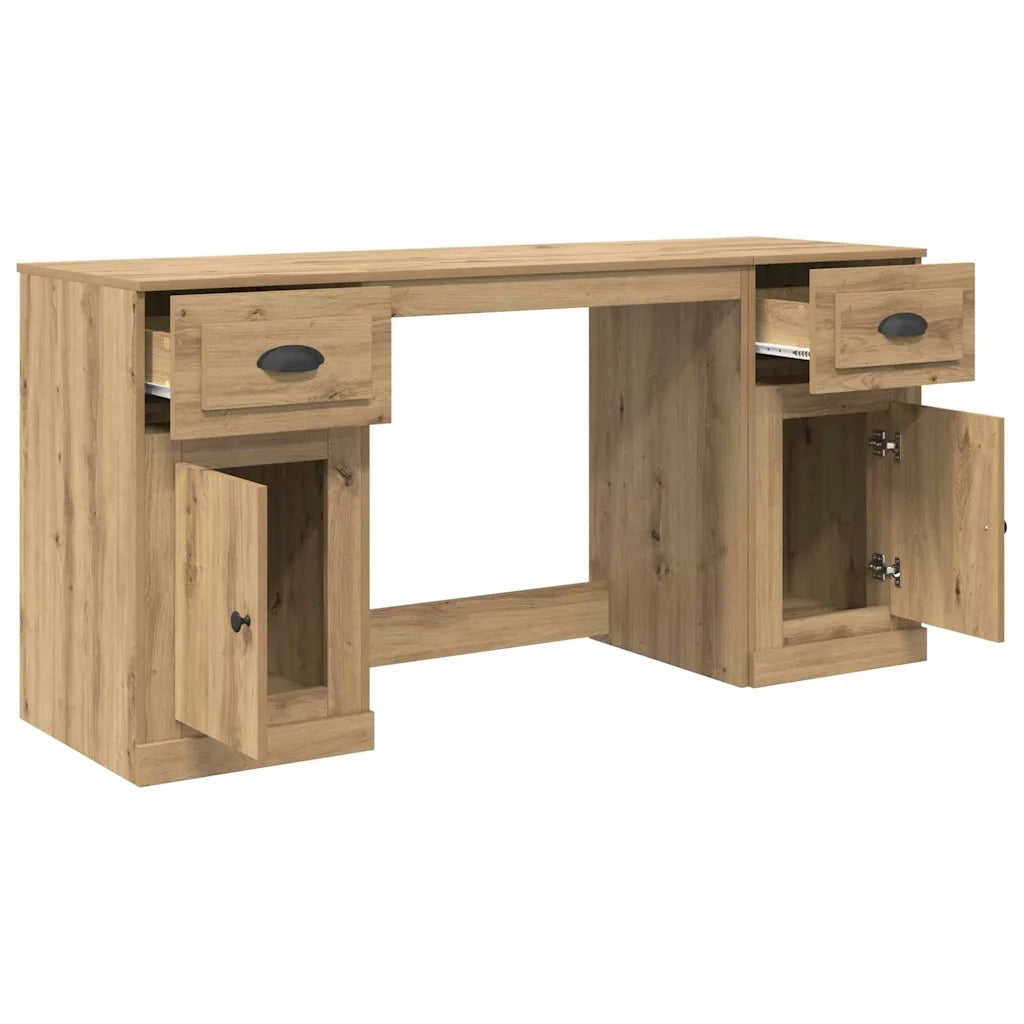 Scrivania | Tavolo da Ufficio con armadietto Rovere artigianale 154,5 x 50 x 75 cm