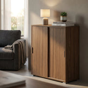 Armadietto da Bagno con 2 ante in Legno Composito cm 75x38x85 - KODEY