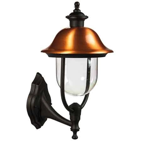 LANTERNA DA PARETE 'CALLIOPE UP' Colore Nero/Rame