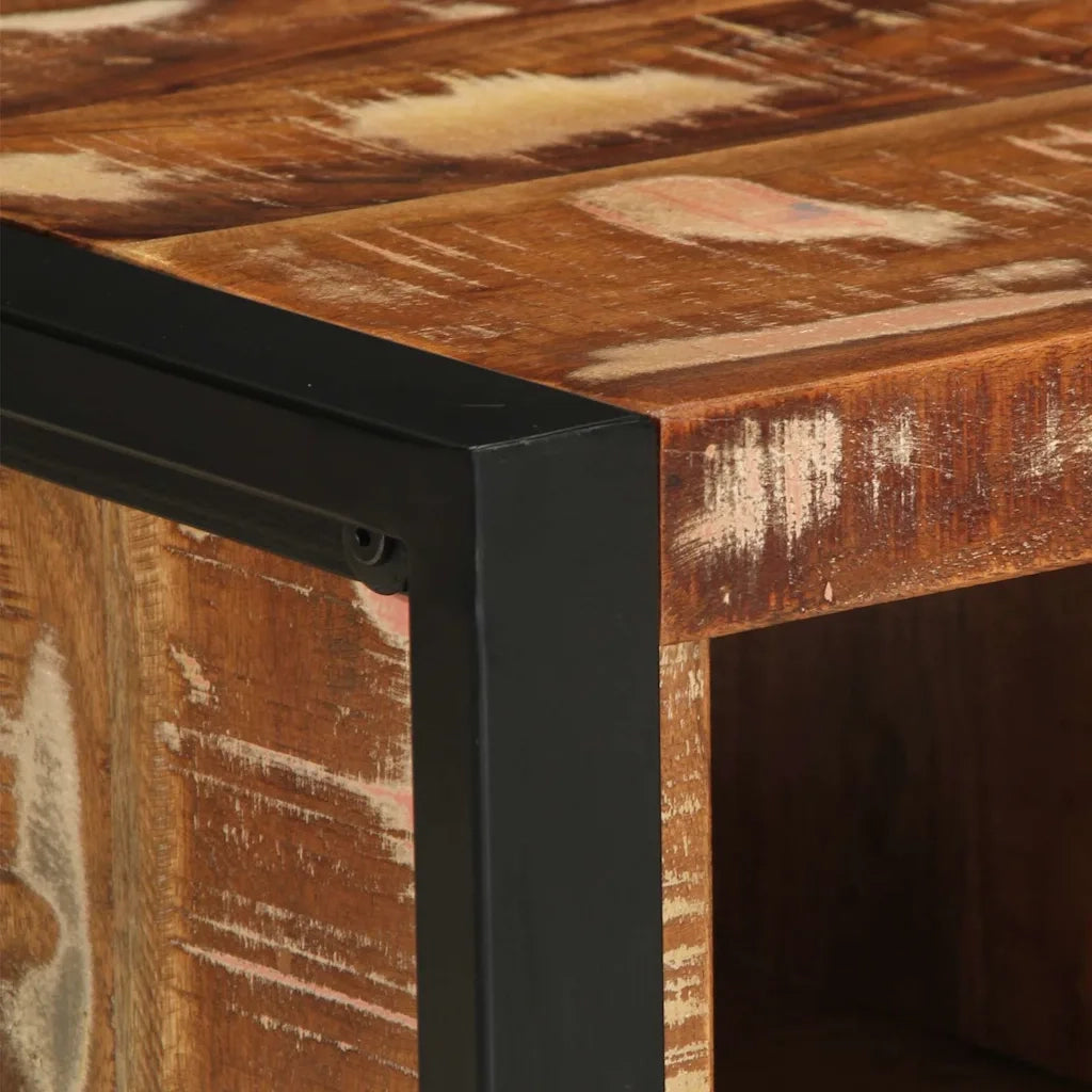 Tavolino salotto | Tavolino da caff¨¨ | Tavolino da Soggiorno Multicolore 90x50x36cm Legno Massello Recupero