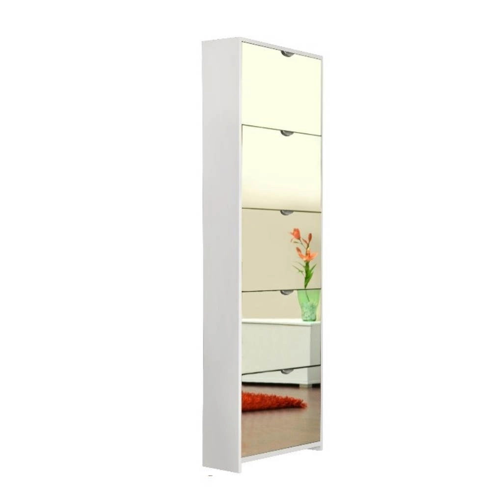 Scarpiera 5 ribalte con specchio 58x177x17 cm
