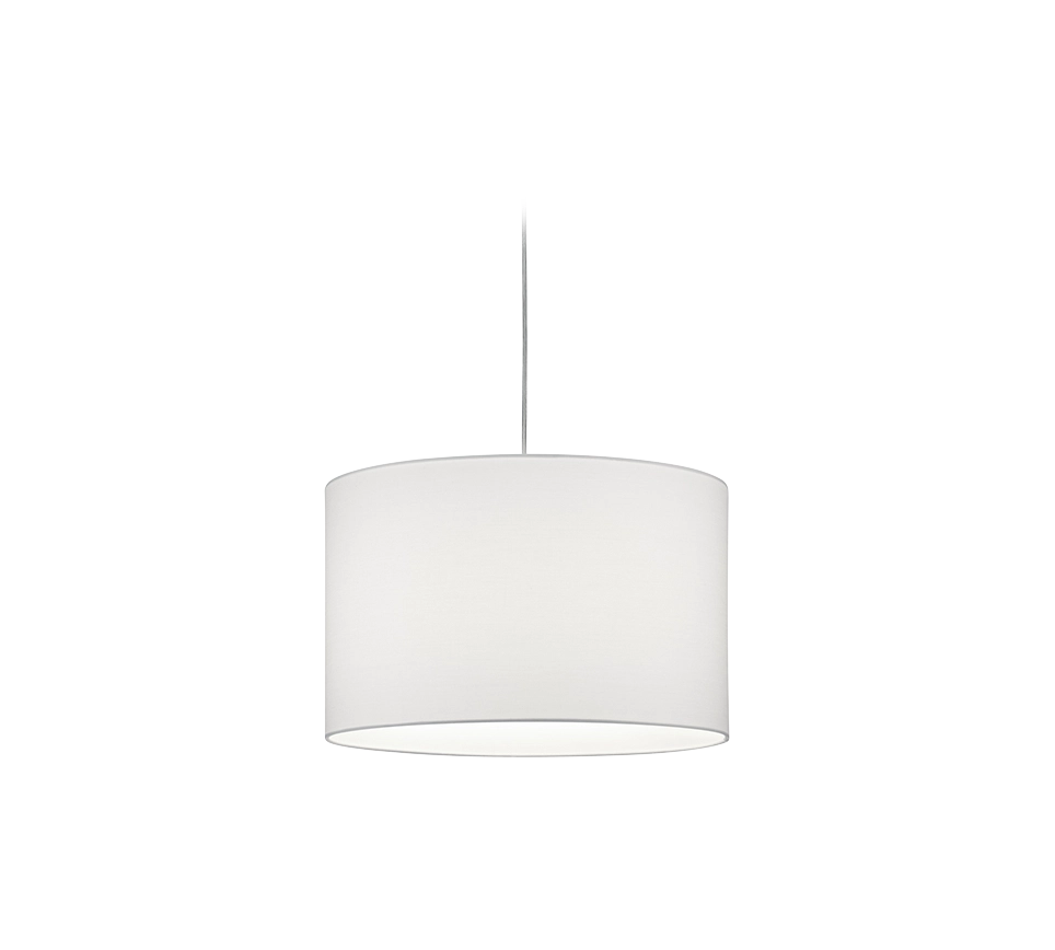Lampada Sospensione Interno Rotonda 4W Hotel Tessuto Bianco Duoline GD Trio