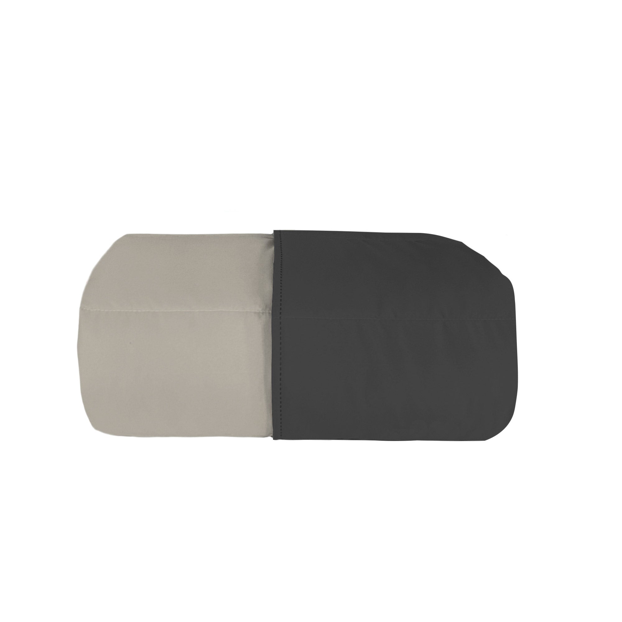 Trapuntino Double Face Matrimoniale 100gr Tinta Unita in Microfibra Fumo/Grigio Chiaro