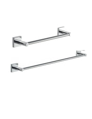 Set 2 portasalviette di GEDY linea Fuji cromato