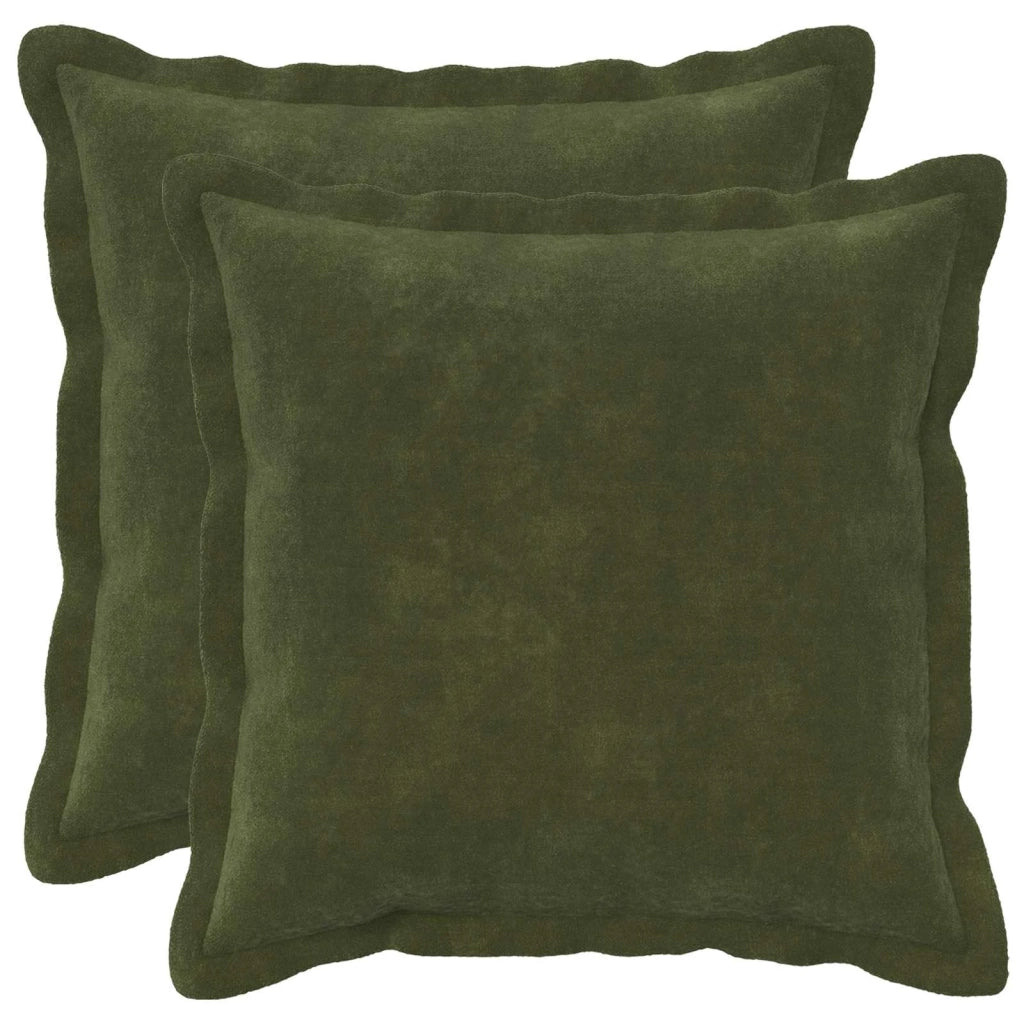 Federa 2 pcs HOUTEN Verde 35 x 35 cm Fleece in microfibra 916499