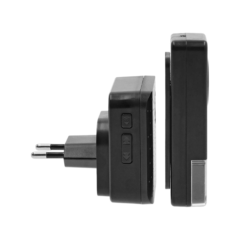Kit Campanello Senza Fili 110dB Portata 150m IP55 58 Melodie Nero Nedis