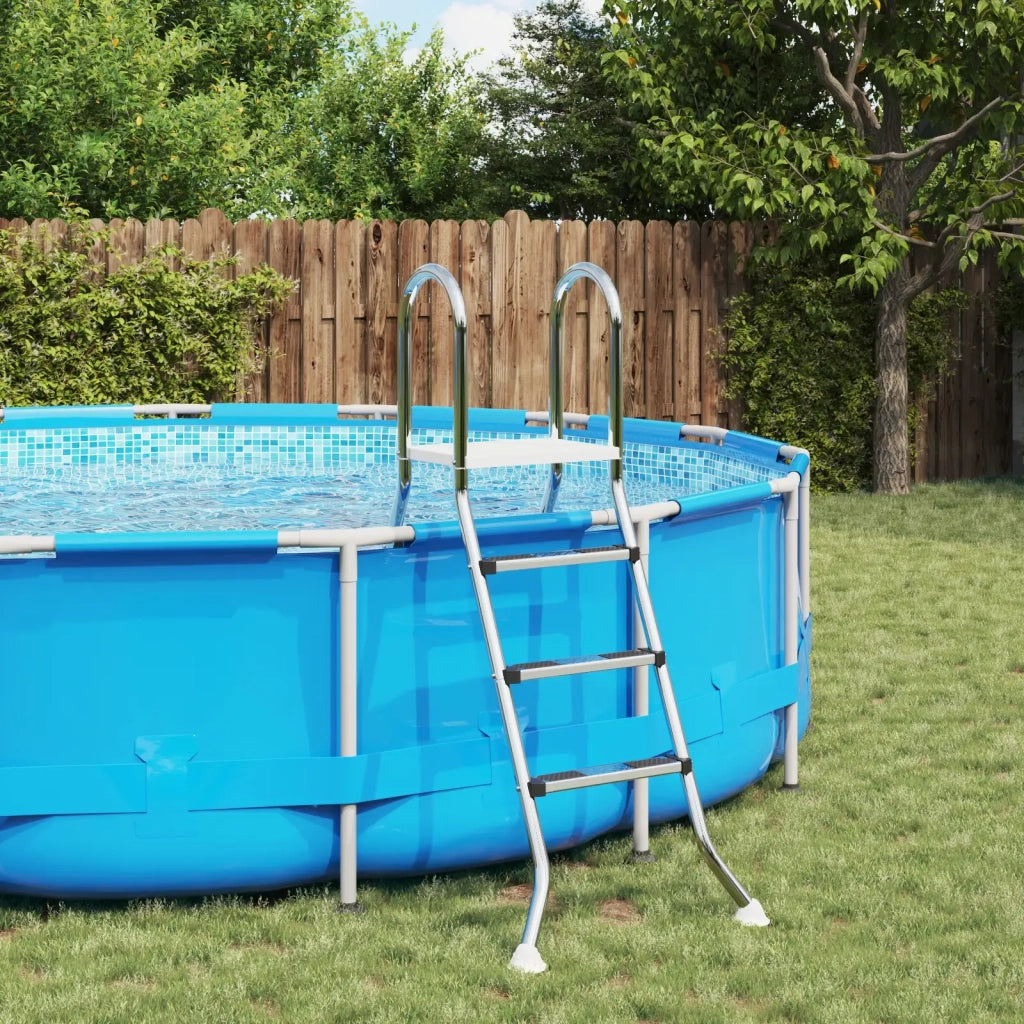 Scala per piscina fuori terra 100 cm 3-Step Acciaio Inox 304 42032422