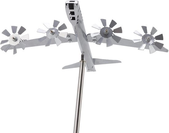 Ventilatore Eolico in Acciaio Inossidabile - Decorazione Esterna - Spinner del Vento - Facile da Montare - Sostenibile - Atmosfera di Giardino - Decorazione di Giardino
