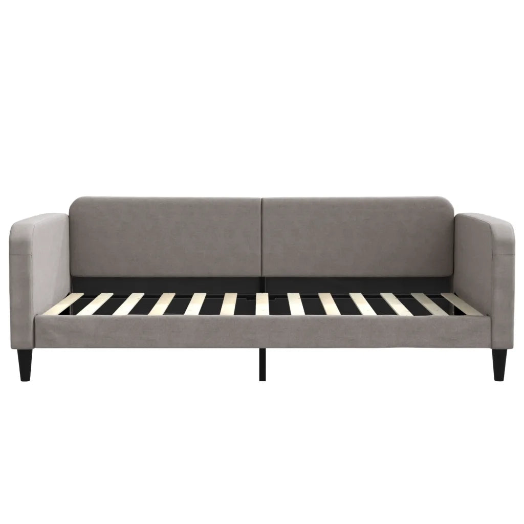 Divano Letto Estraibile con Cassetti-Sofa Letto-Daybed Tortora 100x200 cm Tessuto 700040