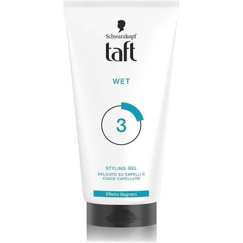 SCHWARZKOPF GEL N 3 PER CAPELLI STYLING TAFT WET PER CAPELLI EFFETTO BAGNATO CON FORMULA VEGANA 150 ML