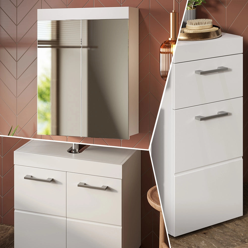 Vicco Set mobili bagno Bianco 3 parti