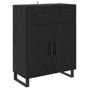 Credenza | Madia | Buffet da pranzo | Armadio da pranzo Rovere Nero 69,5 x 34 x 90 cm Legno multistrato