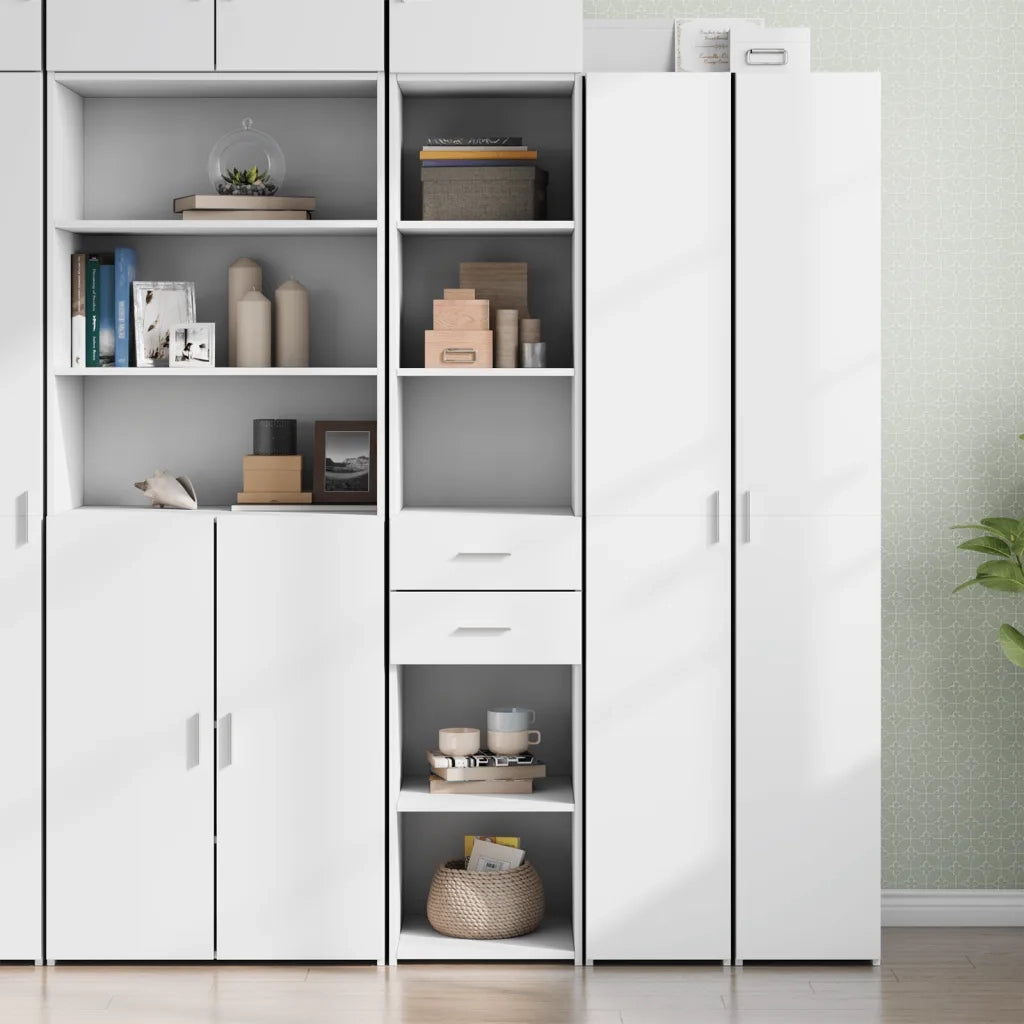 Credenza | Madia | Buffet da pranzo | Armadio da pranzo Bianca 40x42,5x185 cm in Legno Multistrato