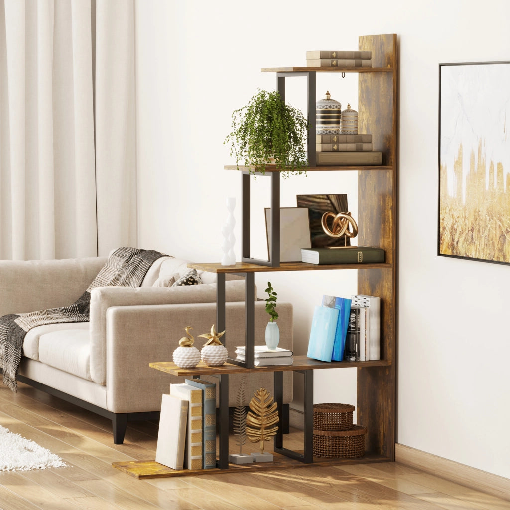 Libreria Stile Vintage/Industriale in Truciolato 102x30x160cm