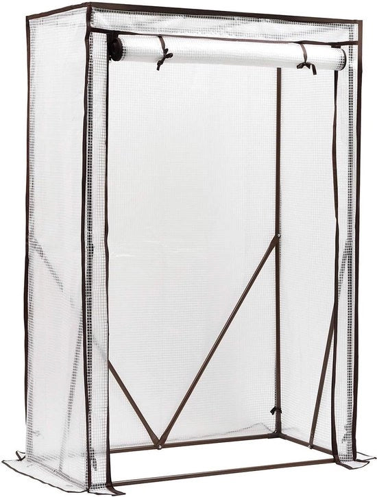 Cassa per piante, brocca per orto, contenitore per piante, spaziale, cassa per orto, copertura, giardino, balcone, 100 x 50 x 150 cm, bianco