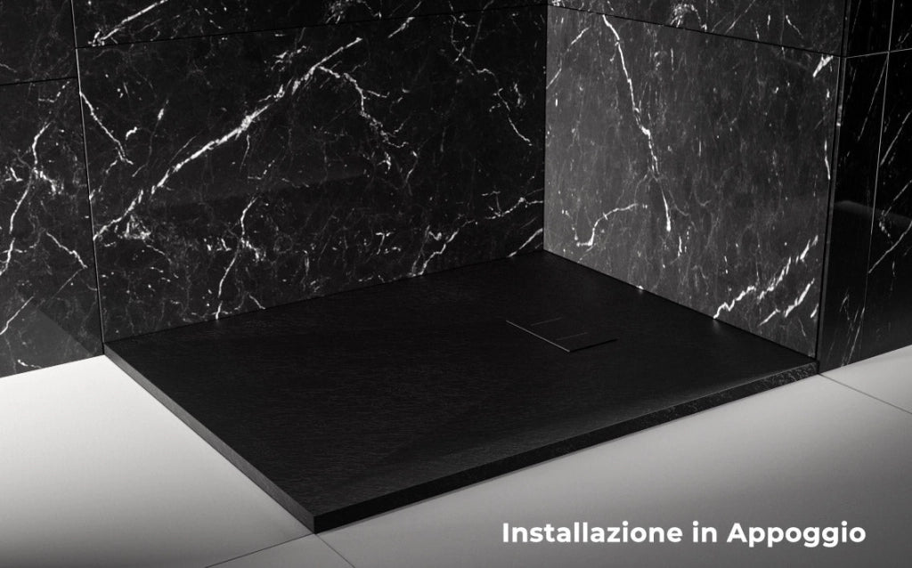 Piatto Doccia 80x120 cm Effetto Pietra Stone Grigio Antracite