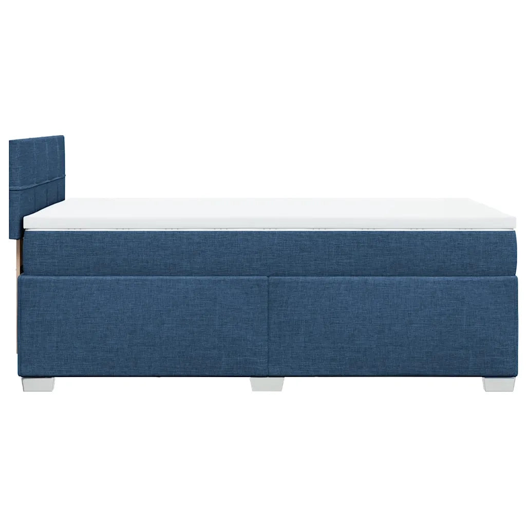vidaXL Giroletto a Molle con Materasso Blu 100x200 cm in Tessuto