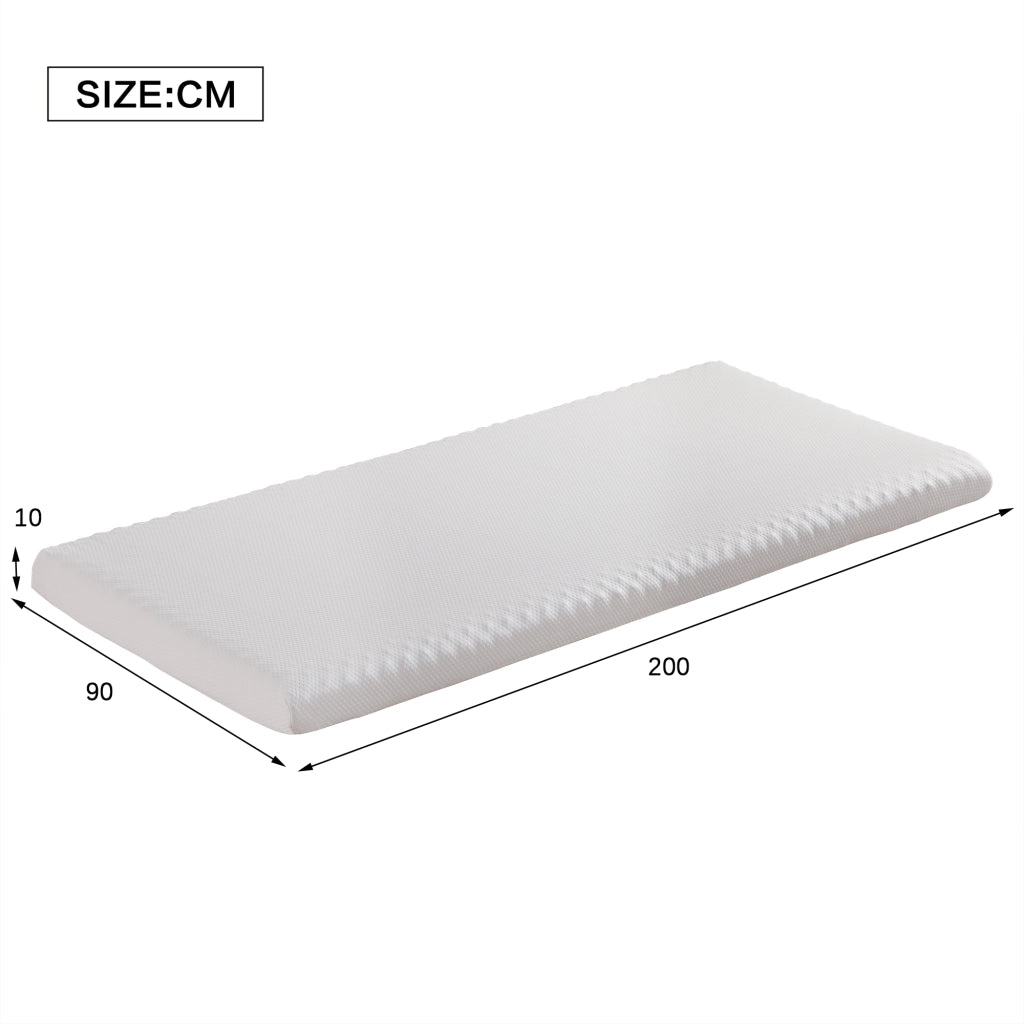 Materasso Ergonomico ¨C MINIMAL ¨C Bianco/Grigio, Tessuto a Nido d'Ape, H3, 90x200cm