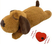 Cuscino per Cani con Battito di Cuore - Cuscino con Battito di Cuore - Cuscino Heartbeat - Marrone e Bianco
