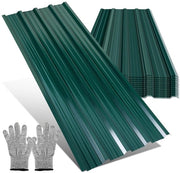 Set di 12 piastre per tetto e copertura - 7m² copertura del tetto - Metallo robustamente zincato