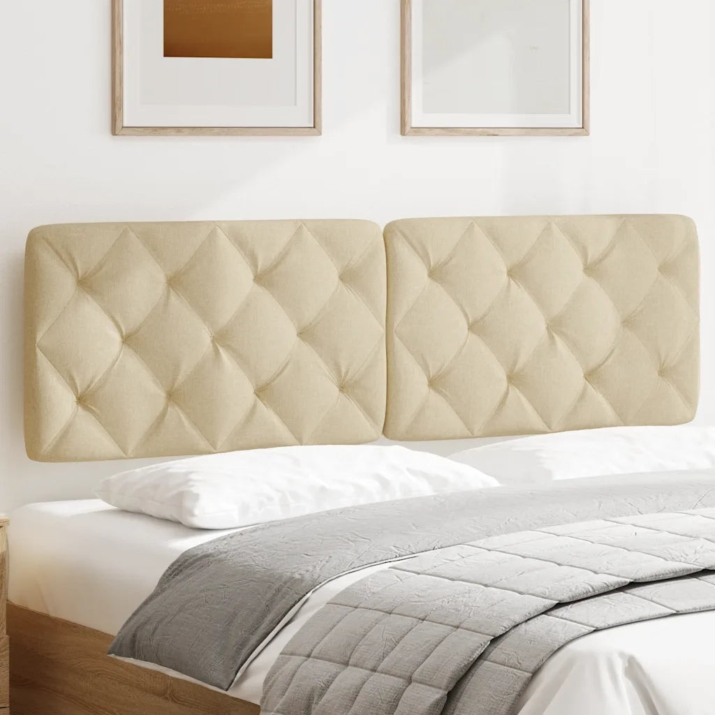Cuscino Testiera Crema 160 cm in Tessuto 4019231
