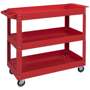 Carrello Portautensili 3 Cassetti ¨C Zephmum ¨C Rosso, Acciaio, 83x35.3x76 cm