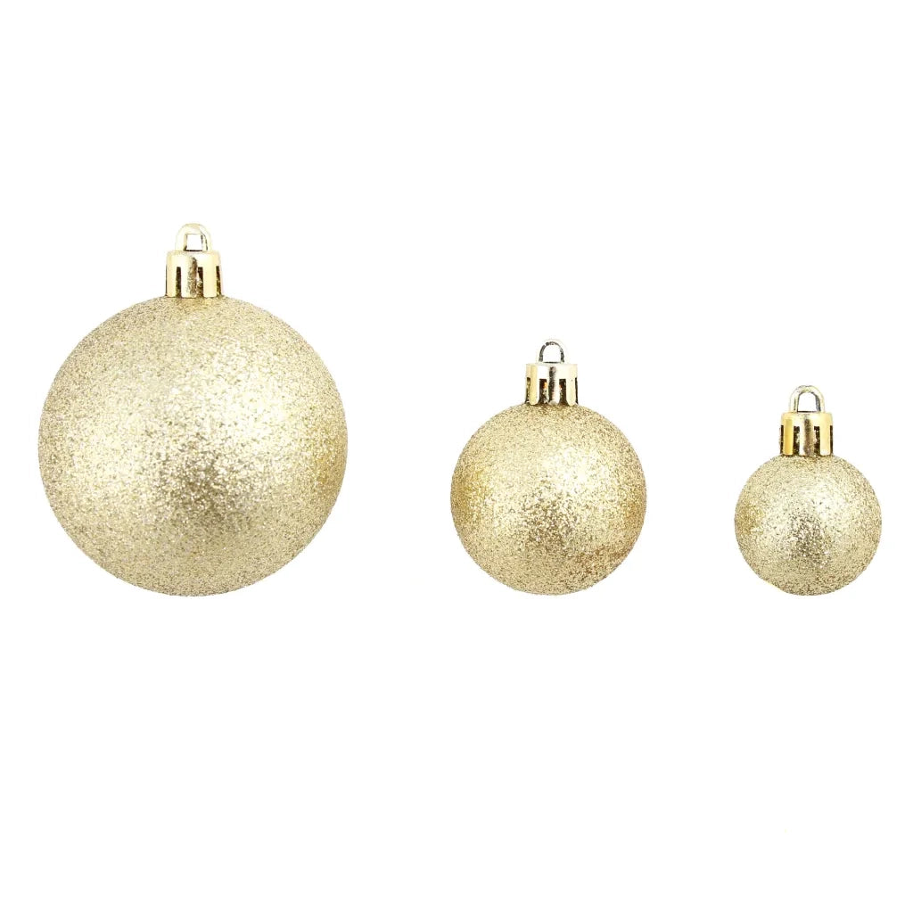 Set Palline di Natale 100 pz 3/4/6 cm Oro CFW4747443