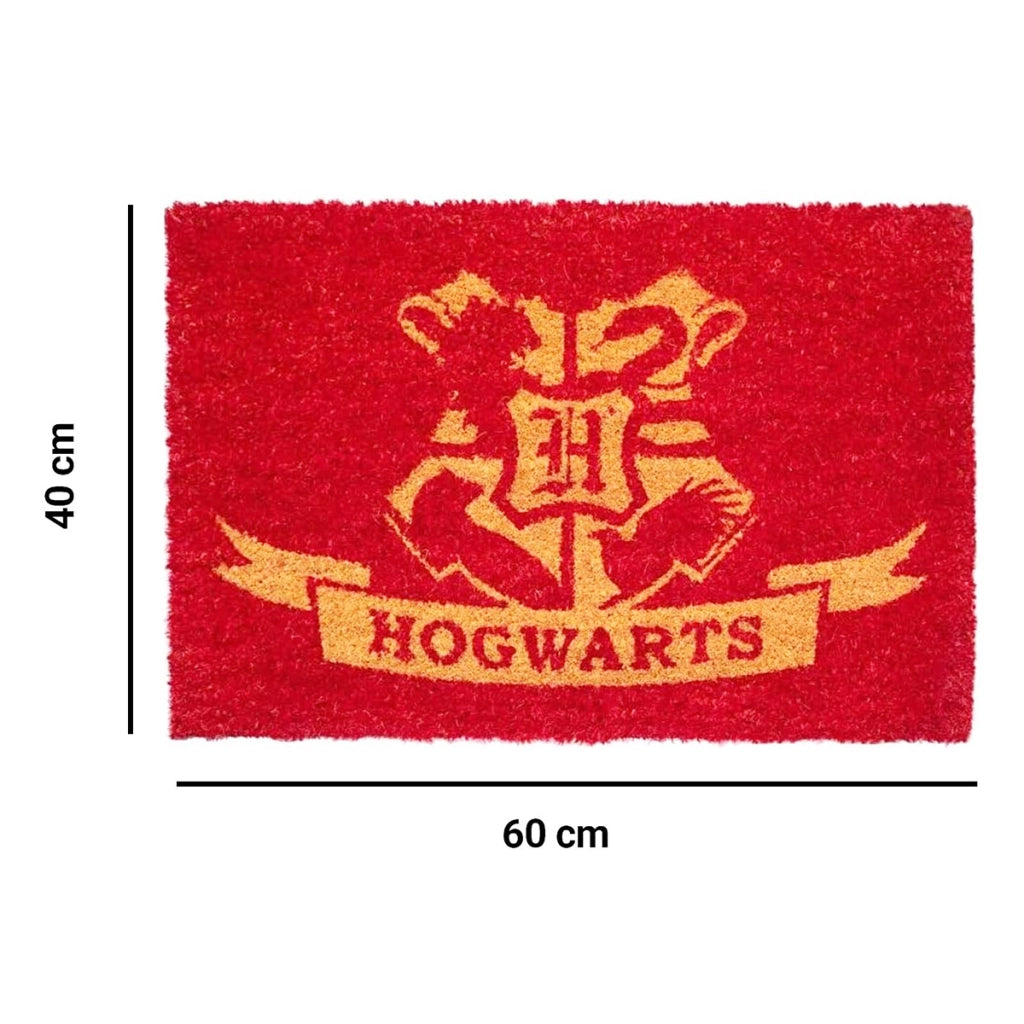 Zerbinetto Decorativo Stemma di Hogwarts 40x60cm Antiscivolo Rosso Harry Potter
