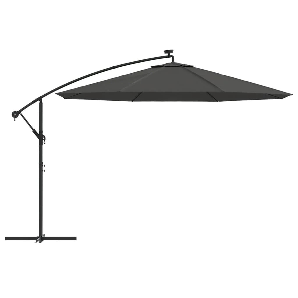 Ombrellone mobile da giardino con portafuoco e palo in metallo 350 cm antracite 02_0008653