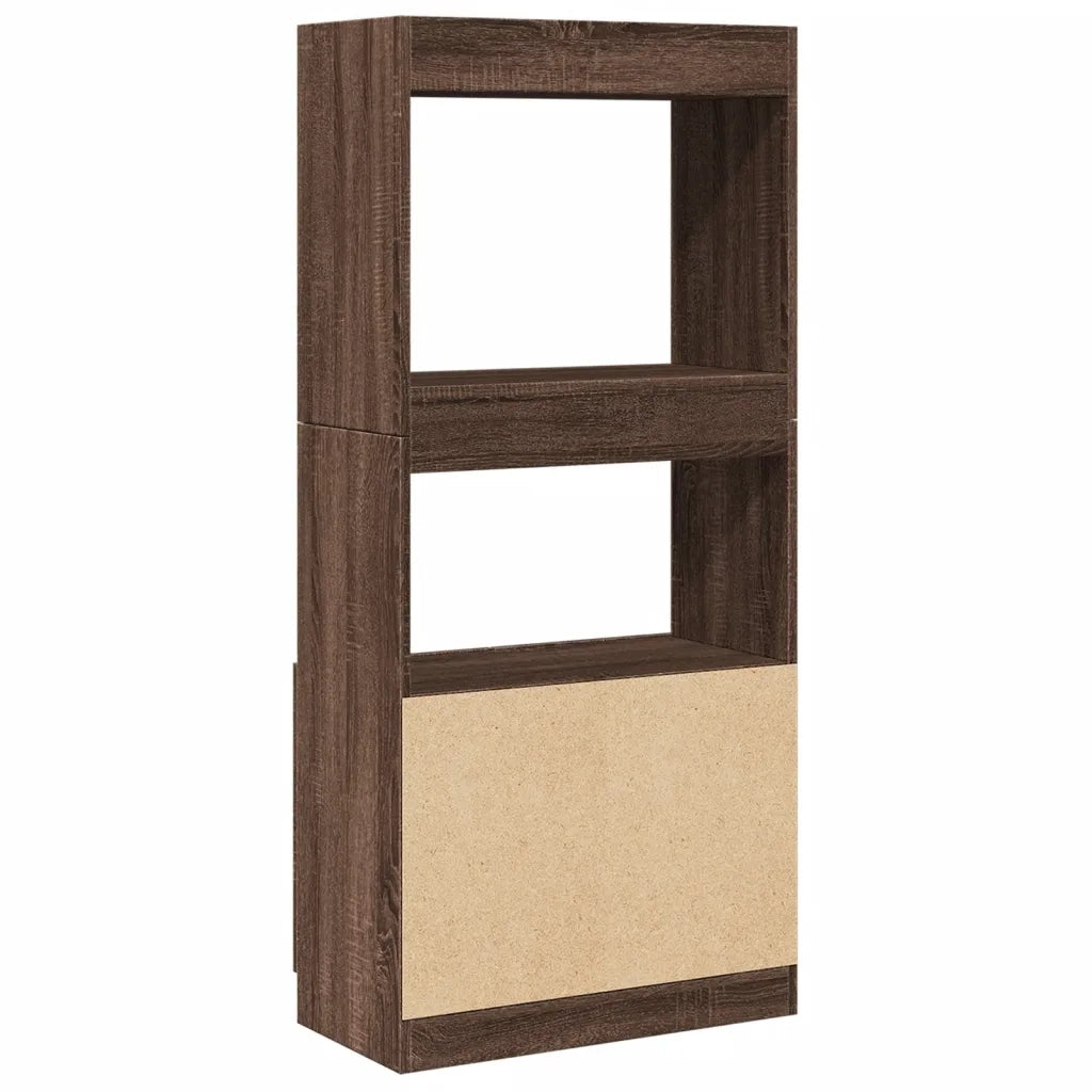 Credenza Rovere Marrone 63x33x140 cm in Truciolato 855112