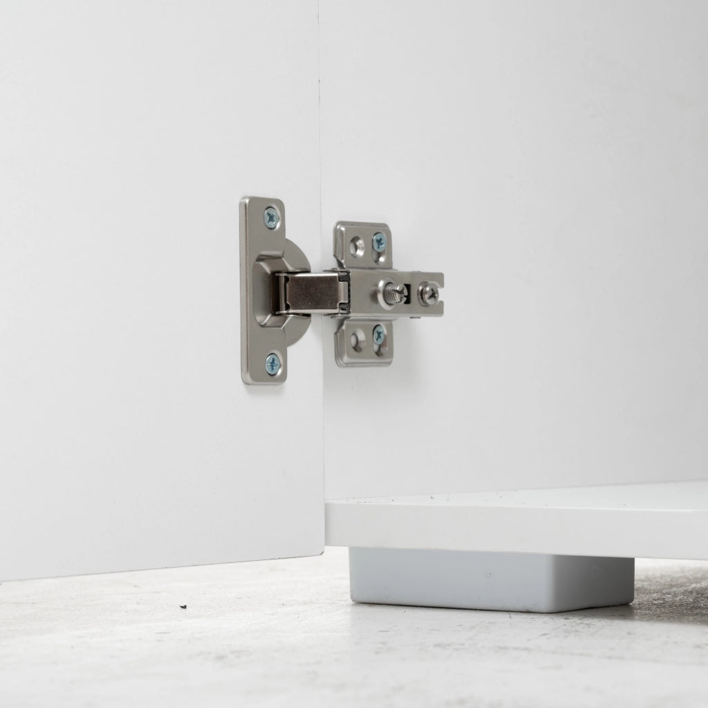VETRINA 70x40x173 cm 2 Ante Acrilico MDF Bianco con LED