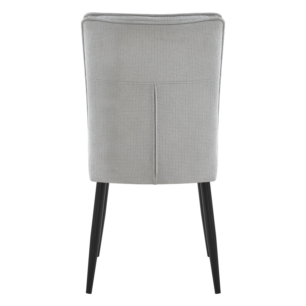 Set 2 Sedie da Pranzo Imbottite ¨C MINIMAL ¨C Velluto Grigio Chiaro, Gambe in Metallo