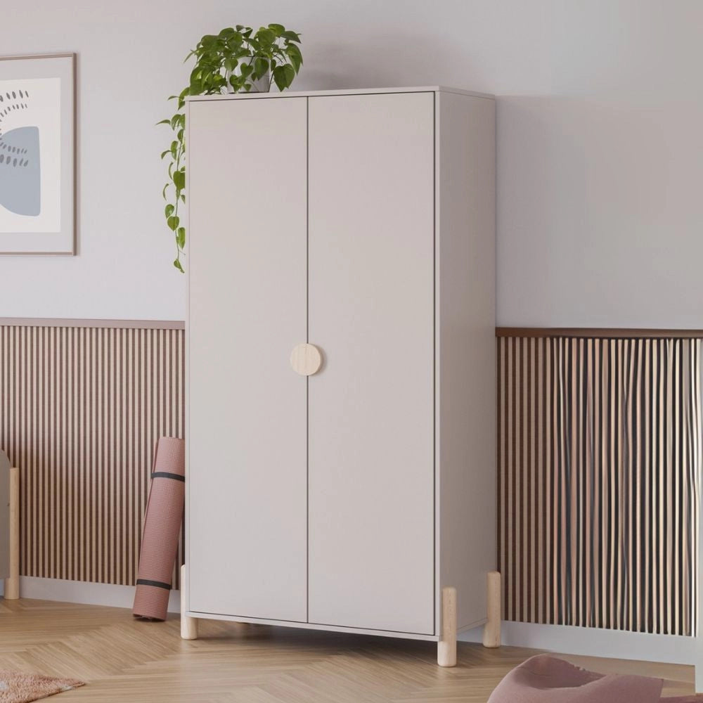 Armadio Enola 2 ante in legno beige 92,8x45x180 Eleganza e praticità per la tua casa