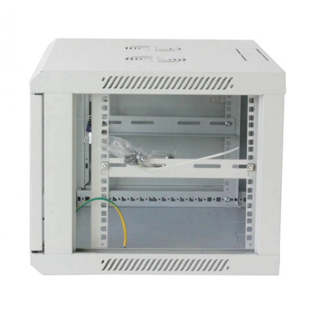 Armadio Rack 19'' a muro 9 unità sezione unica prof. 600mm Grigio