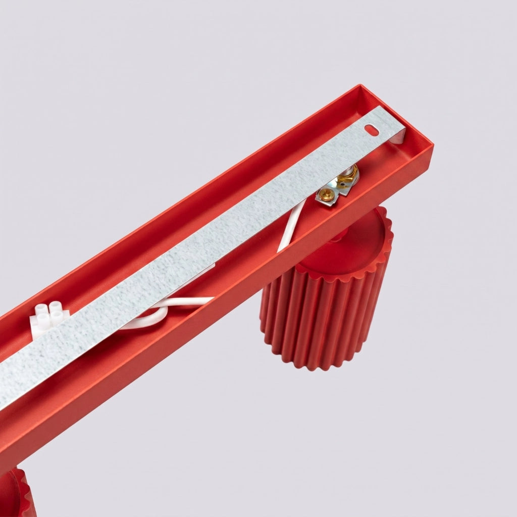 Plafoniera KARBON 3L rosso