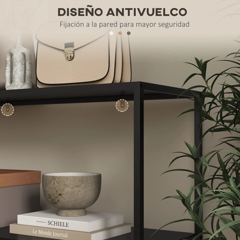 Consolle per ingresso in stile industriale ¨C zephmum ¨C nero 90x30x75 cm