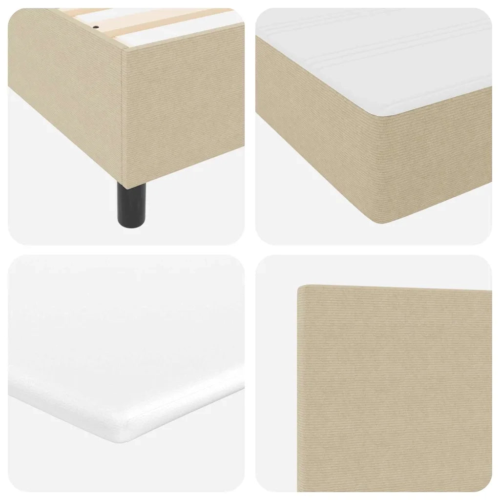 Letto a molle con testiera Grigio chiaro e bianco 80 x 200 cm 3337490