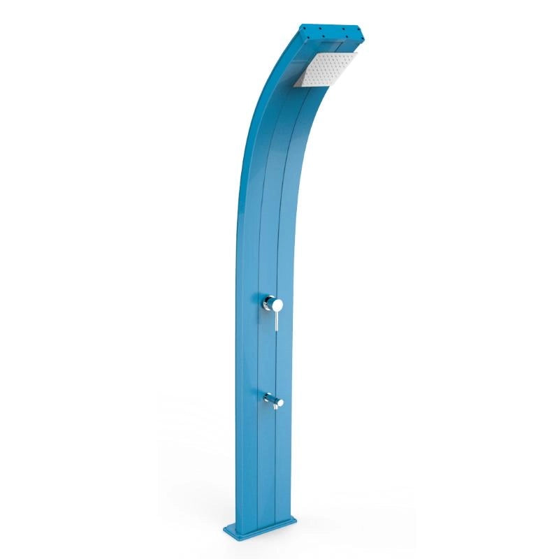 Doccia Tradizionale Dada In Alluminio Con Miscelatore E Lavapiedi Colore Blu Cv-D325/5012