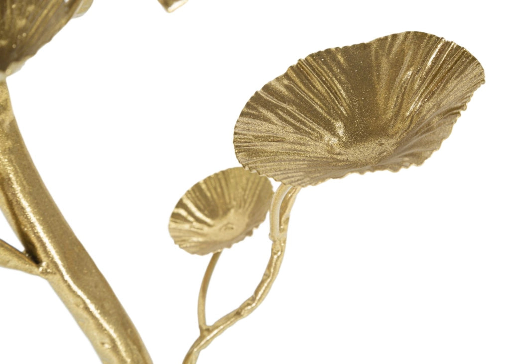 Tavolino Tisty 40x60x30 cm in Ferro e MDF Oro