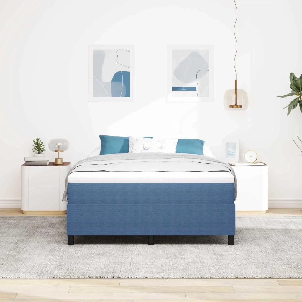 Struttura letto piattaforma-Giroletto-Rete del Letto Blu 140 x 200 cm Tessuto in Cords