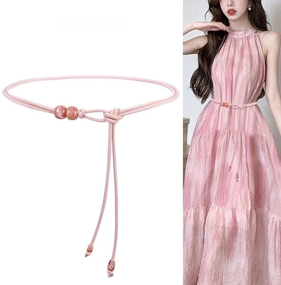Raccordo in pelle - Raccordo - Cordino in pelle per cintura - Cordino in pelle per cinturino - Raccordo - Donna - Imitazione PU - Adatto per gonne, jeans, giunti di stoffa sottili - Rosa