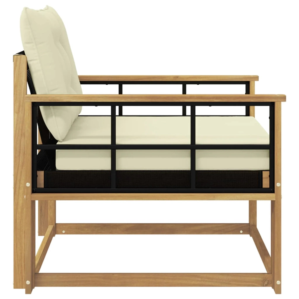 Set di divani da esterno-Sofa da giardino Legno di Acacia Massello e Textilene 872215